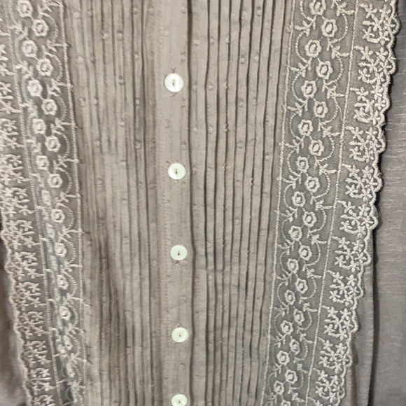 Logo Lavish slub knit top Swiss dot & lace size S - Picture 5 of 12